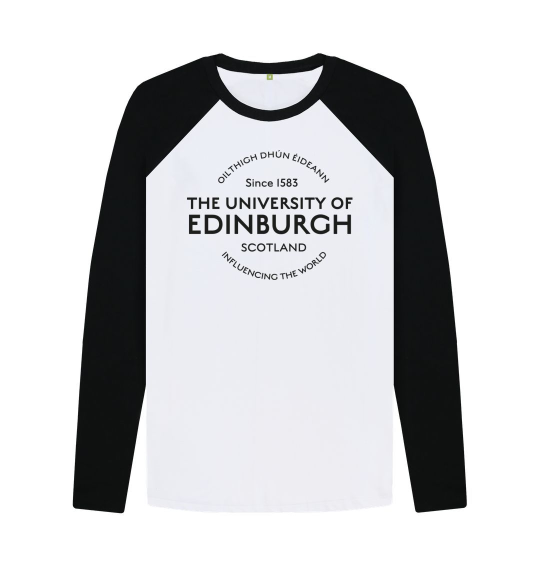 Black-White Gaelic Roundel Baseball T-Shirt
