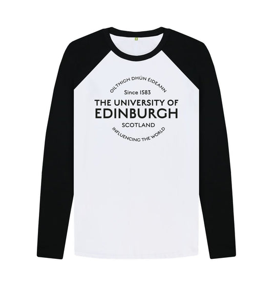 Black-White Gaelic Roundel Baseball T-Shirt