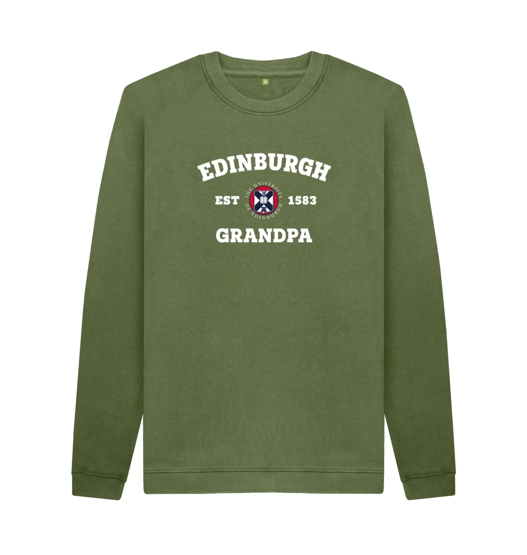 Khaki Printed Sweater Front