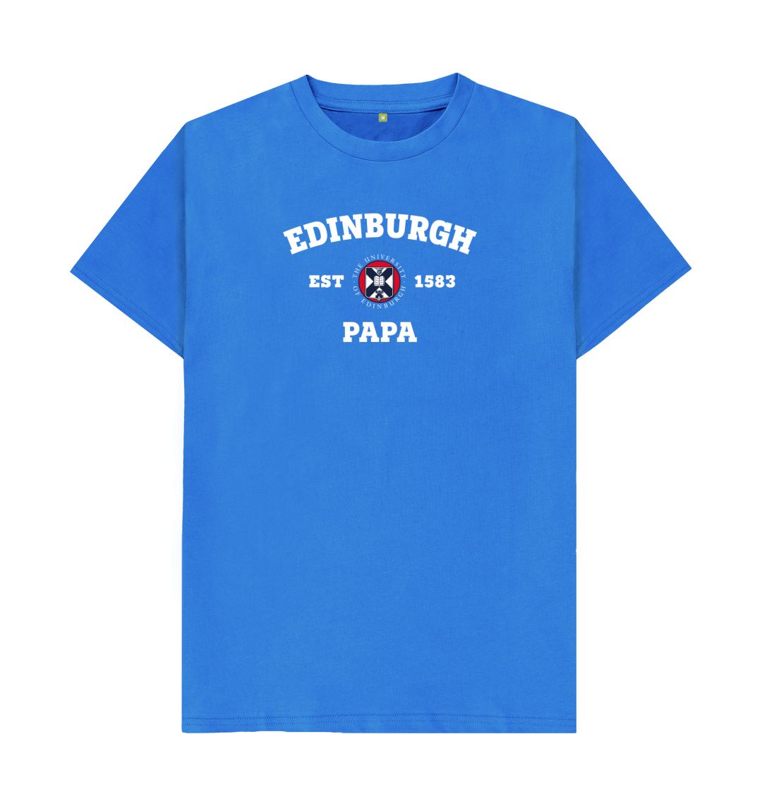 Bright Blue Edinburgh Papa T-Shirt