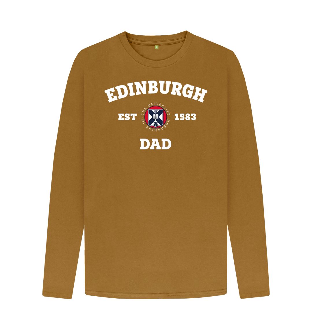 Brown Edinburgh Dad Long Sleeved T-Shirt
