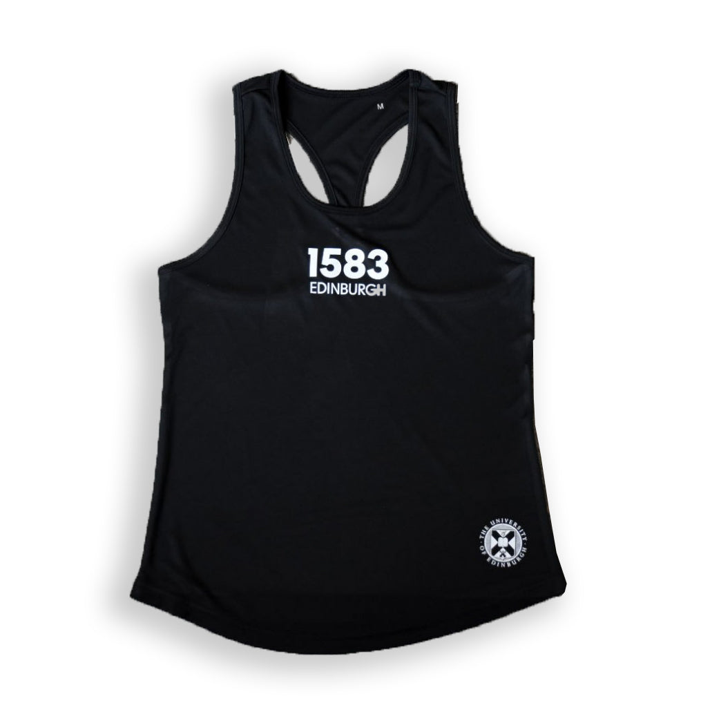 Recycled Women's Fit Sports Vest in Black