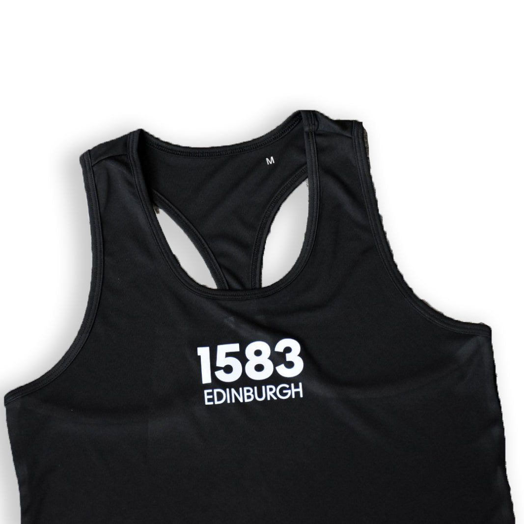 Recycled Women's Fit Sports Vest in Black