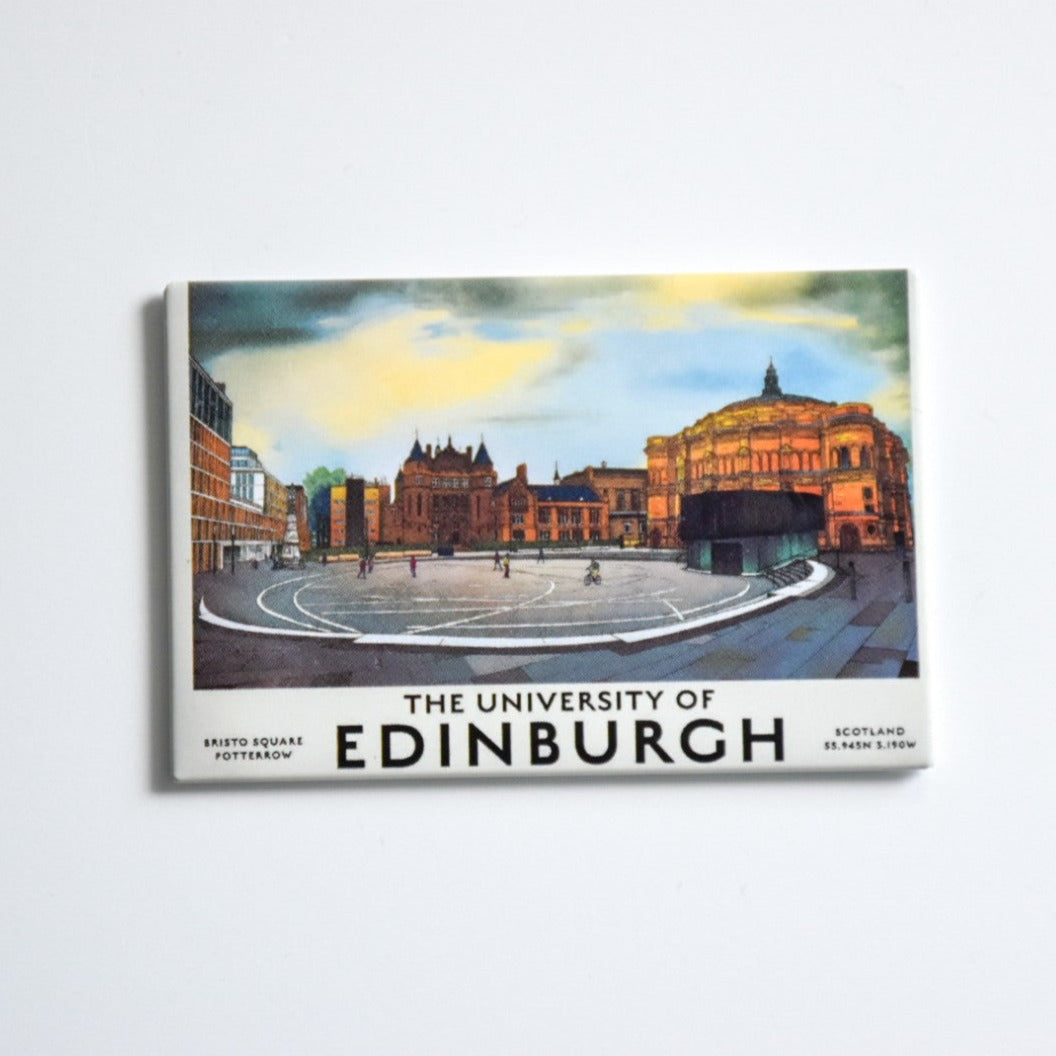 Magnet with a design of the University of Edinburgh's Bistro Square