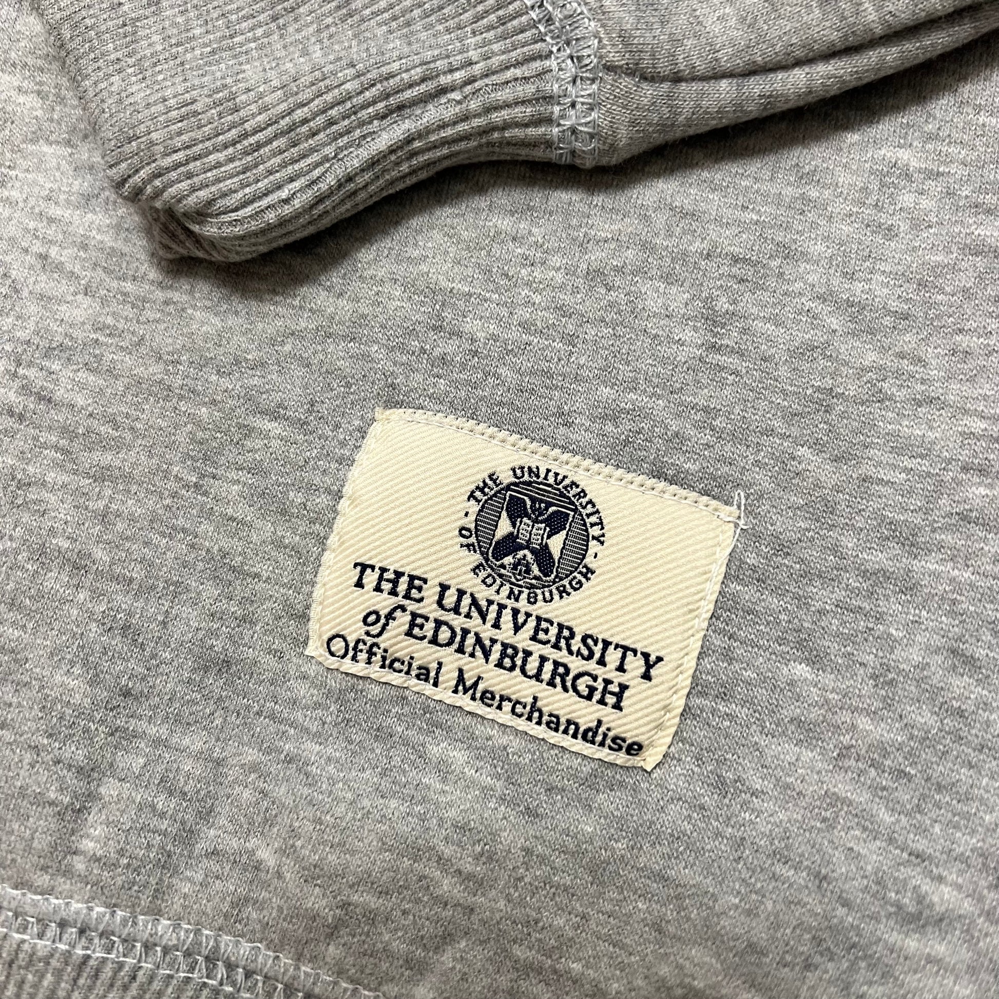 close-up of the university of edinburgh official merchandise tag