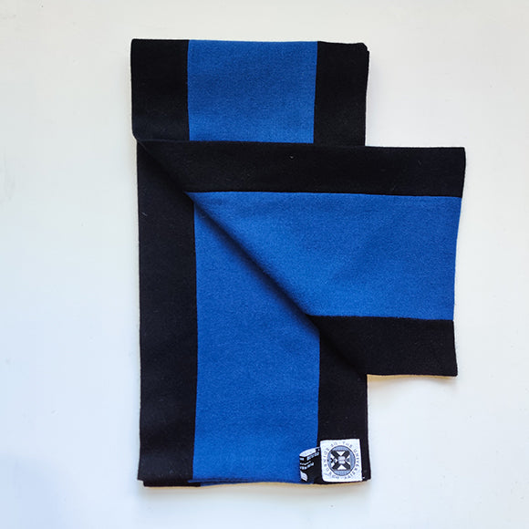Black and blue graduation scarf for LLM award. 