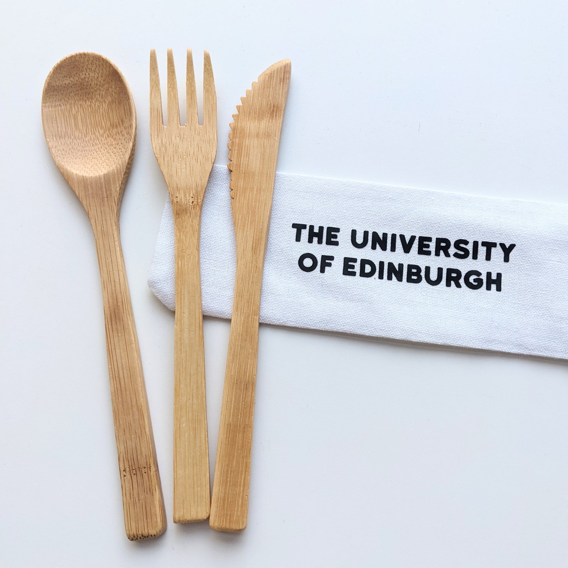Bamboo cutlery and pouch
