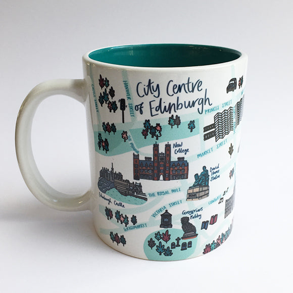 Edinburgh Map Design Mug, front