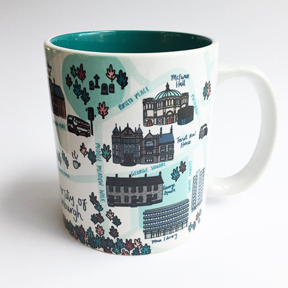 Edinburgh Map Design Mug, back