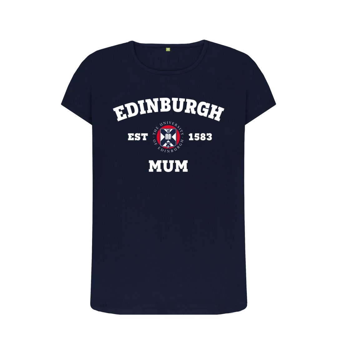 Navy Blue Edinburgh Mum T-Shirt