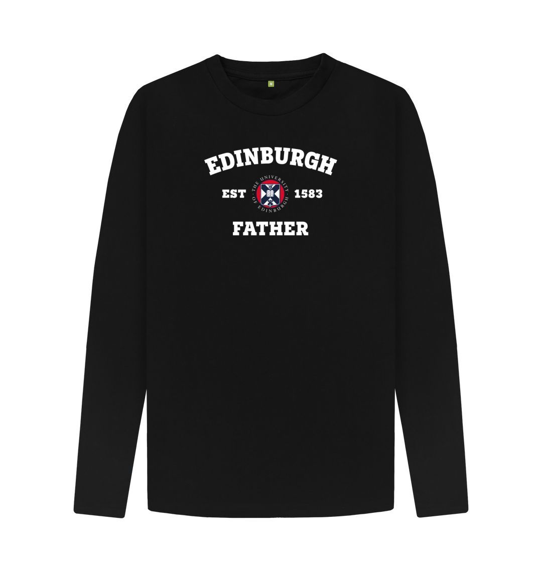 Black Edinburgh Father Long Sleeved T-Shirt