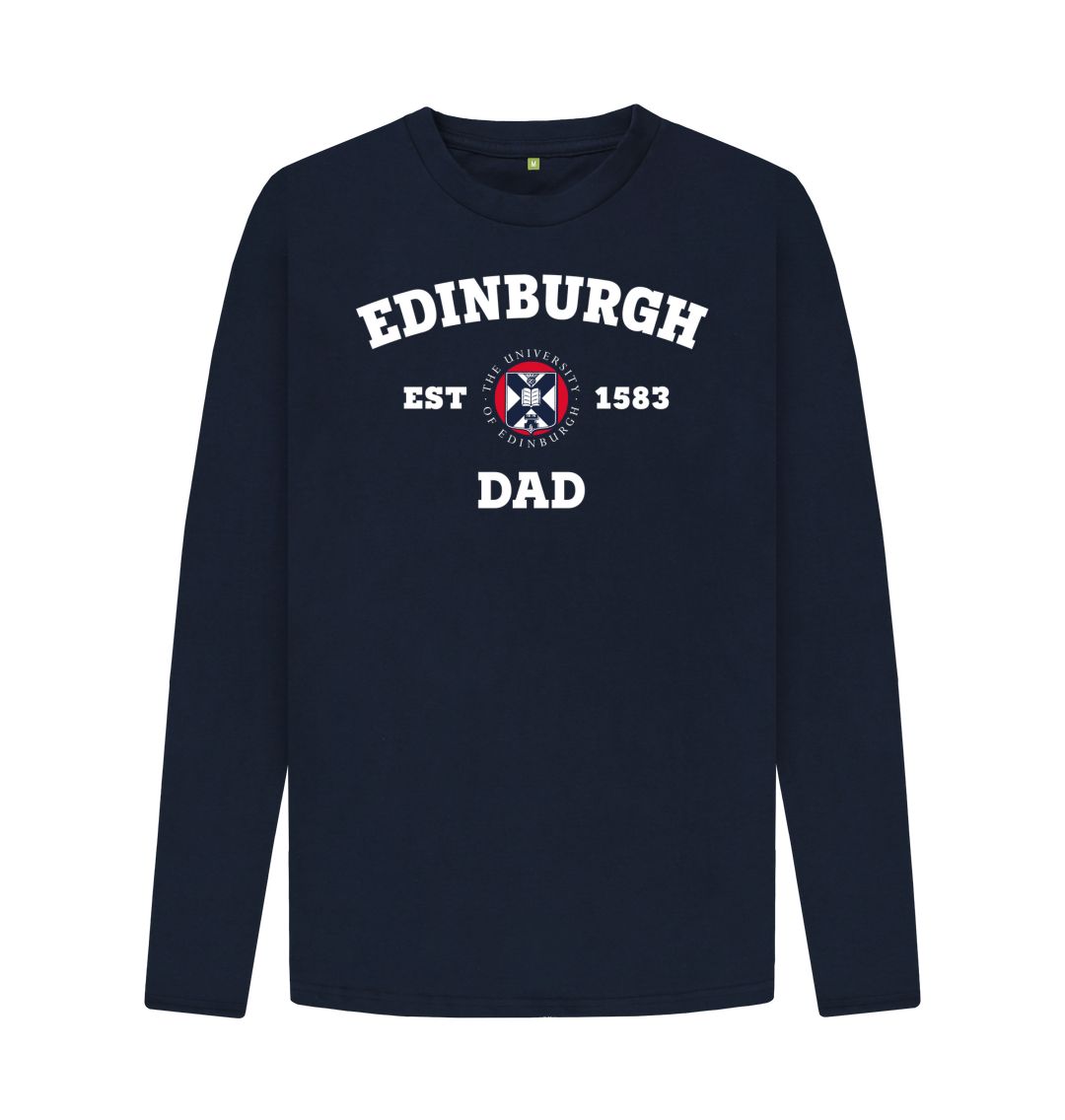Navy Blue Edinburgh Dad Long Sleeved T-Shirt