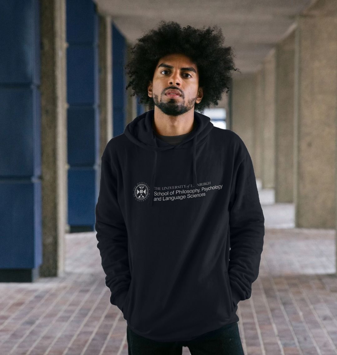 A model wearing our School of Philosophy, Psychology and Language Sciences Hoodie