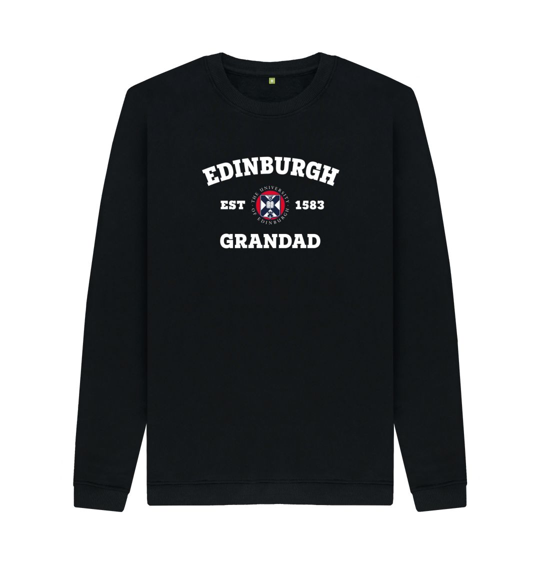 Black Edinburgh Grandad Sweatshirt