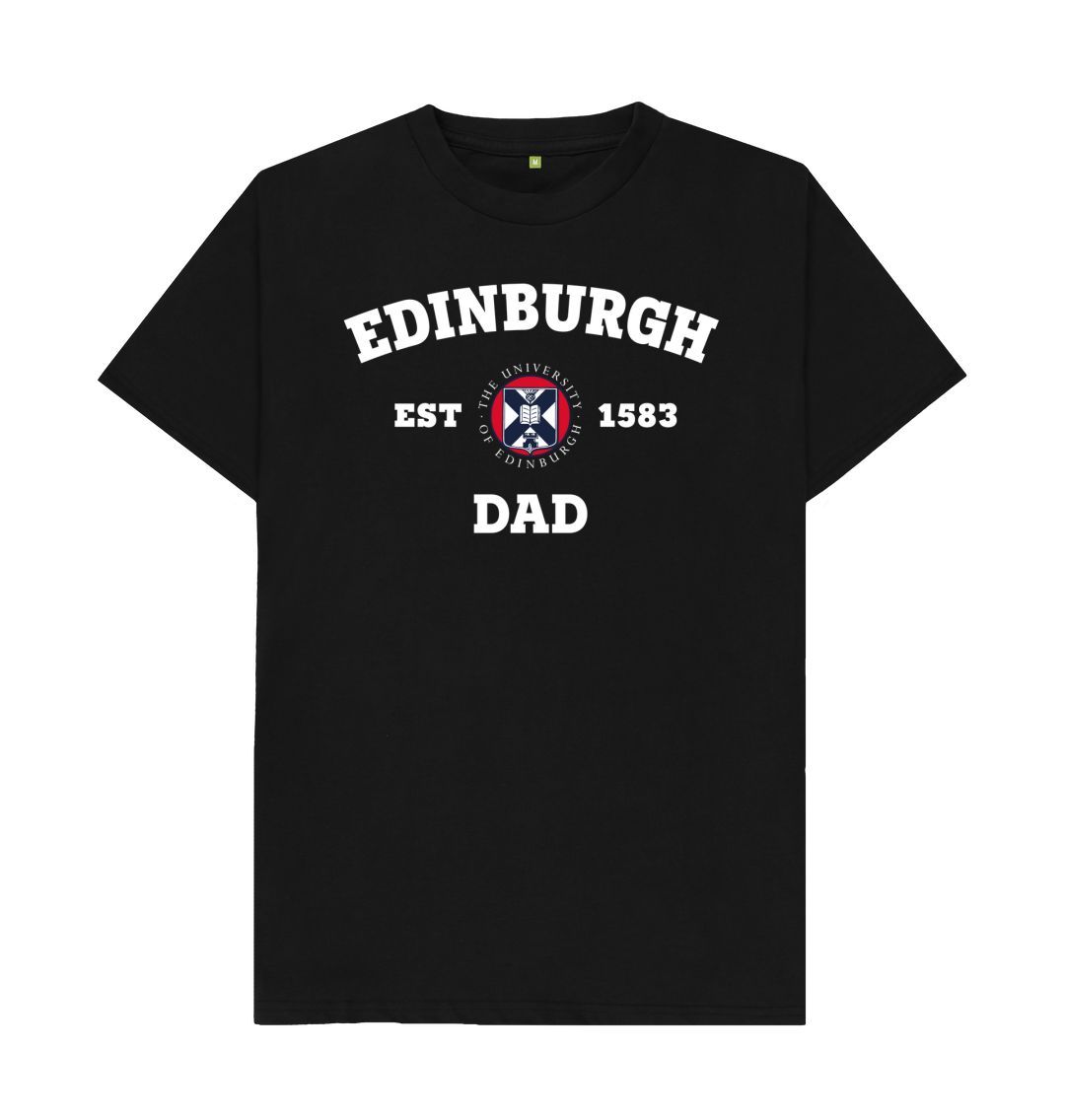 Black Edinburgh Dad T-Shirt
