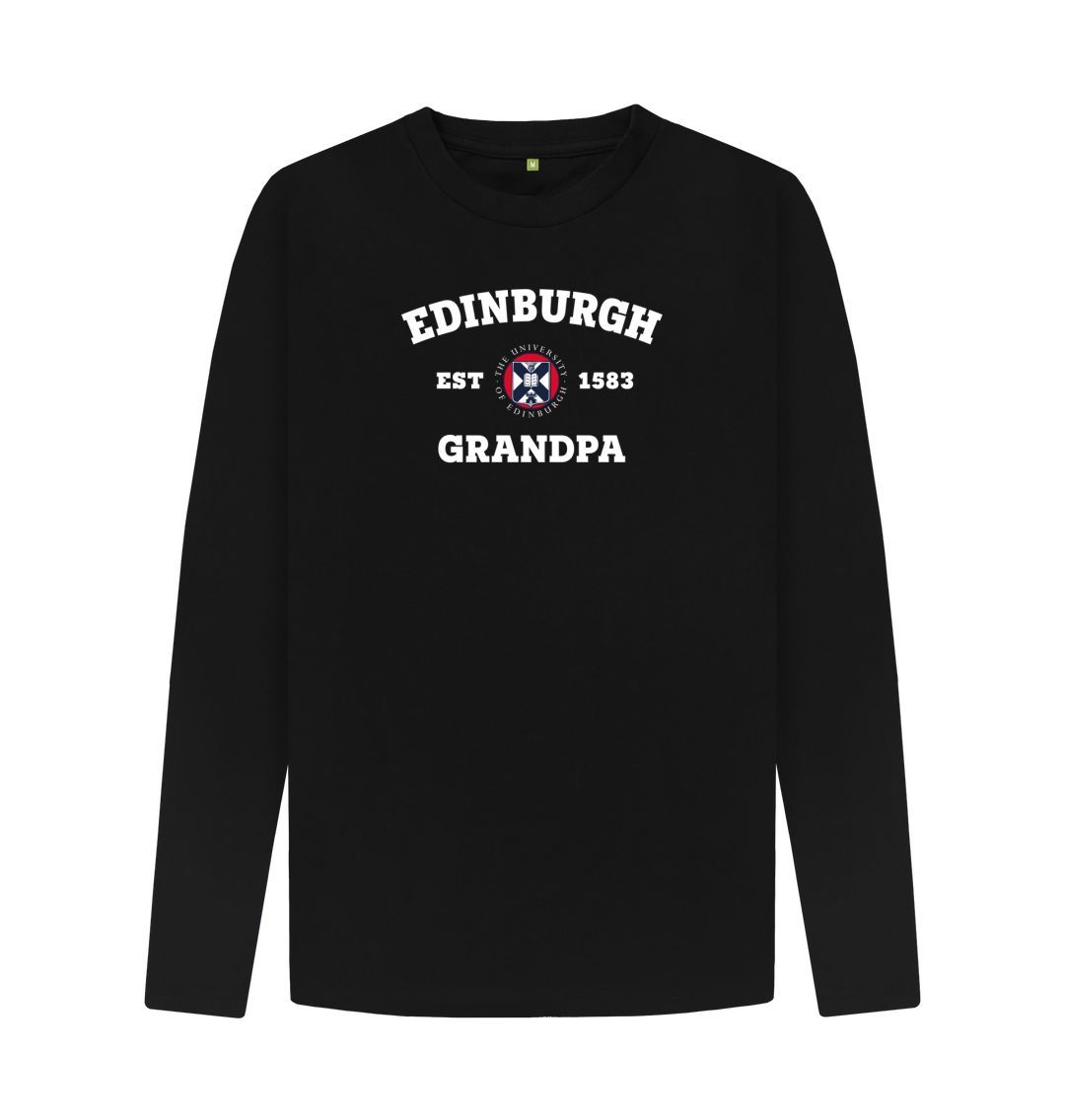 Black Edinburgh Grandpa Long Sleeved T-Shirt
