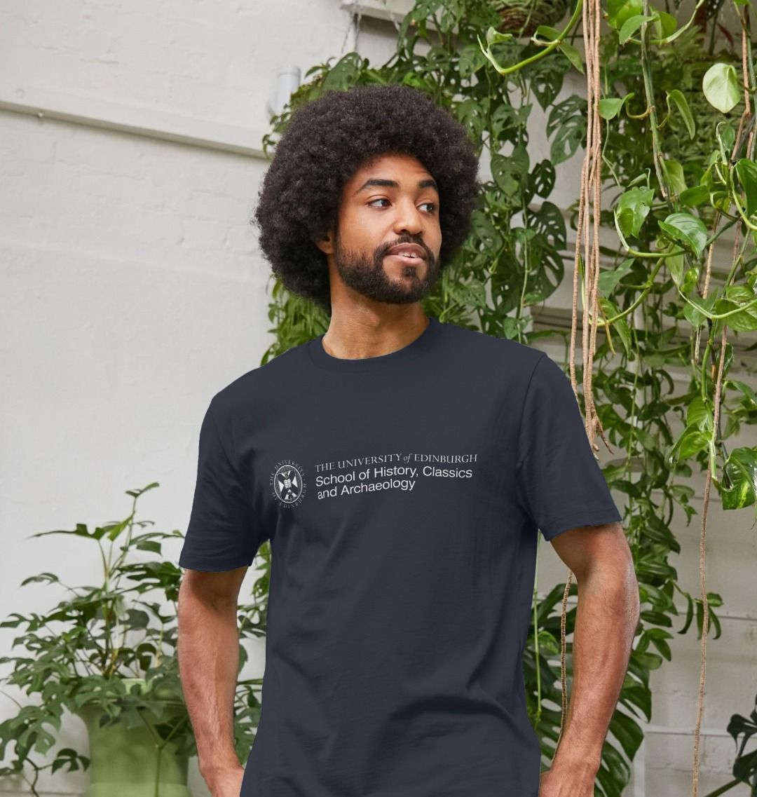 A model wearing our School of History, Classics and Archaeology T Shirt