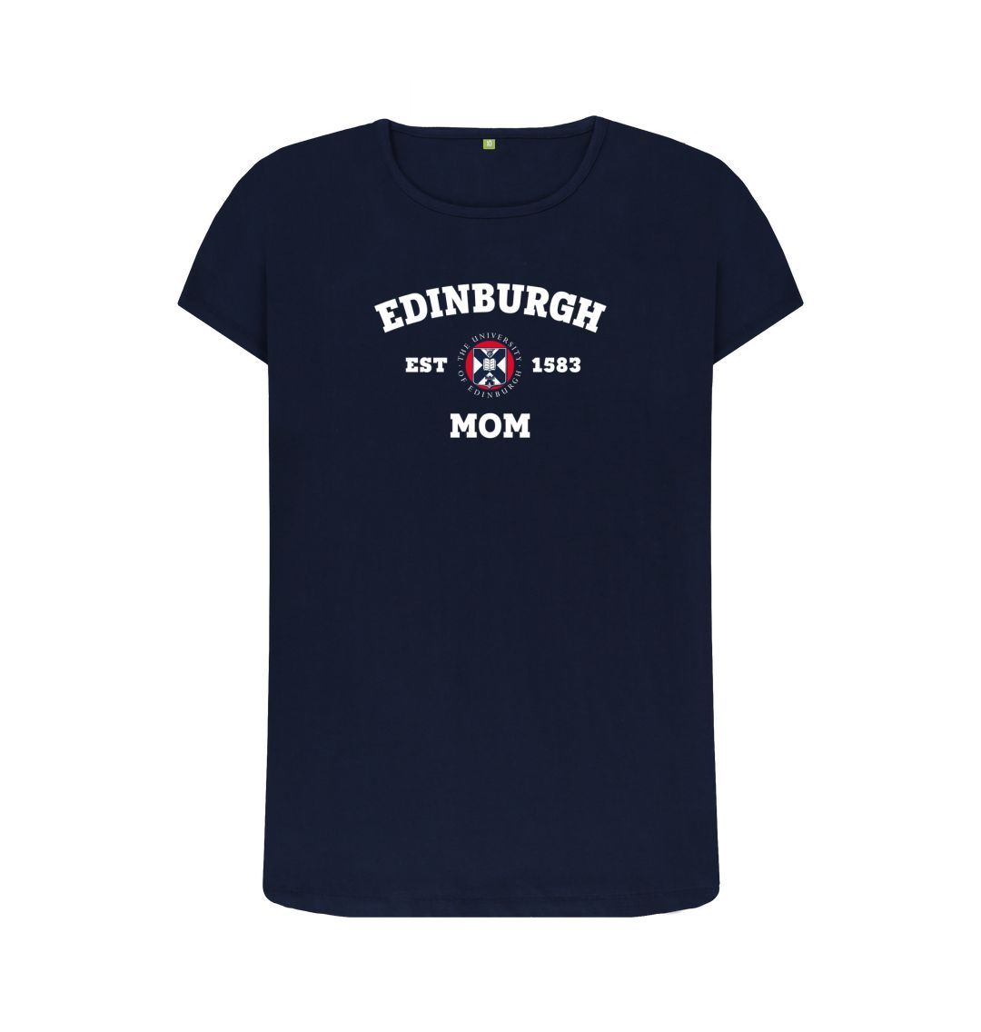 Navy Blue Edinburgh Mom T-Shirt