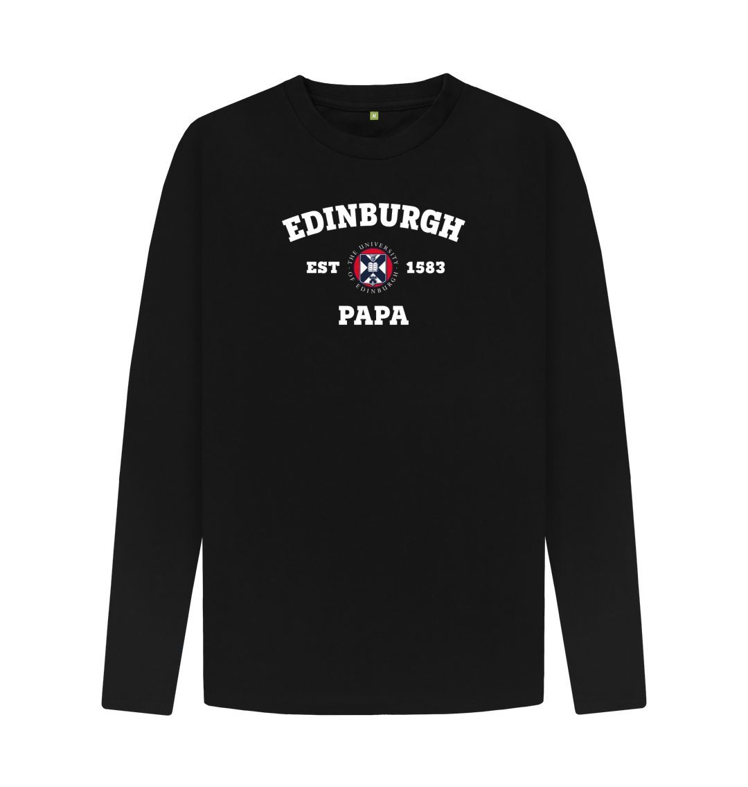 Black Edinburgh Papa Long Sleeved T-Shirt