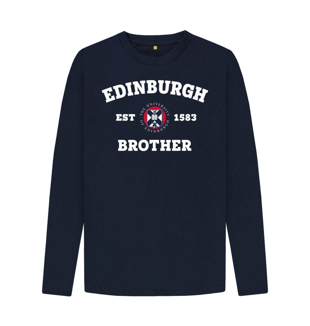 Navy Blue Edinburgh Brother Long Sleeved T-Shirt