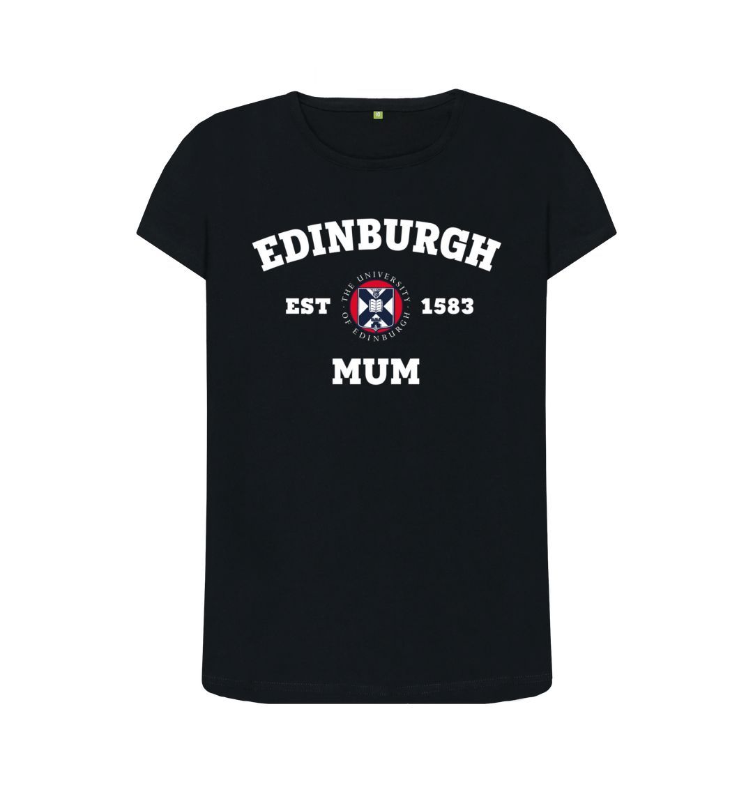 Black Edinburgh Mum T-Shirt